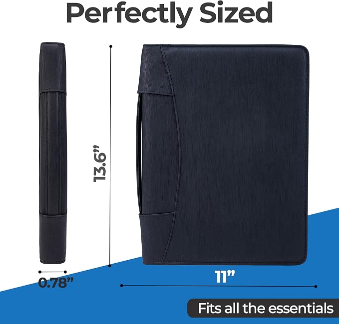 Case it Zipper Padfolio | Letter Size | PAD-62 Black | Supreme, Letter Size Writing Pad, Tablet Case, School & Office