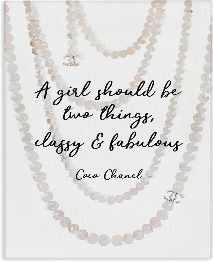 'Classy & Fabulous Fashion Quote'| Canvas Art | Stupell Industries | 36 x 48 Inches, Easy to Hang and Sturdy, Made in USA, by Amanda Greenwood