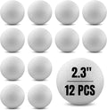Hygloss Round Foam Balls for Crafts - 2.3-Inch White Craft Foam (XPS) for Arts Small Foam Ball for School Projects and DIY Crafts - Round Balls - 12 Pack of Foam Craft Spheres
