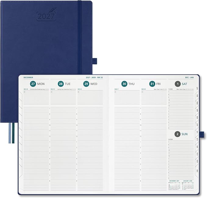 BEZEND 2027 Planner Weekly and Monthly, Daily Calendar Book, Large 8.5"x11"