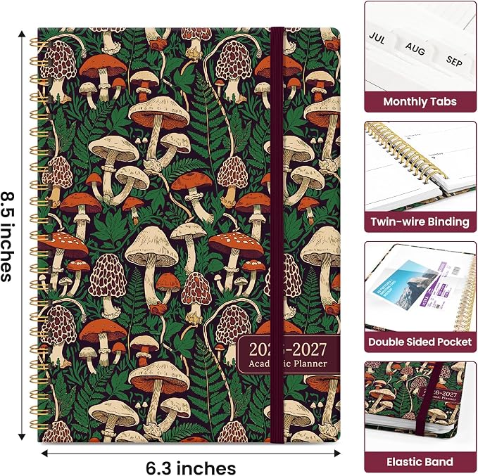 Planner 2026-2027, Monthly & Weekly Jul 2026-Jun 2027 Planner Calendar