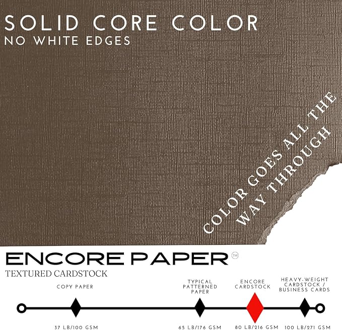 Maple Syrup—12x12 Textured Cardstock | 80lb Textured Brown Scrapbook Paper | Premium Cardstock for Cricut Cutting | 25 Sheets