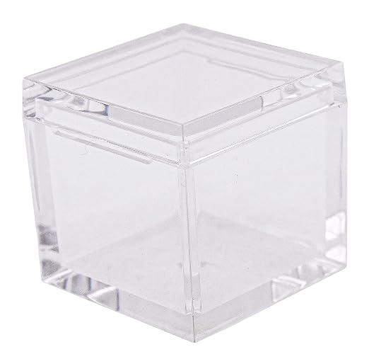 1pc Acrylic Box Tray for 1" 25.4mm Element Cubes Clear Case Periodic Table Bracket for Elements Collections Science Education Displays
