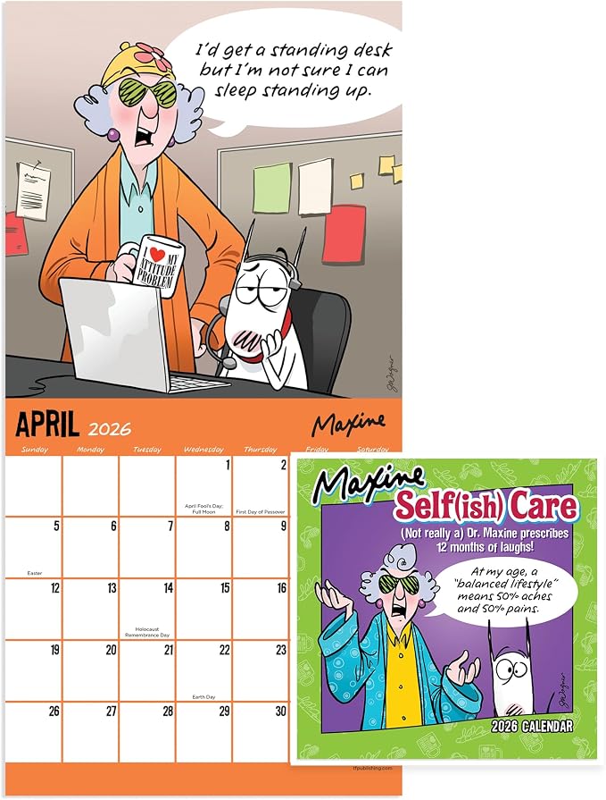 TF Publishing 2026 Maxine Mini Calendar with Monthly Grids for Appointments and Scheduling - Vertical Small Wall Calendar 2026 with Premium Matte Paper for Home and Office Organization - 7x7in