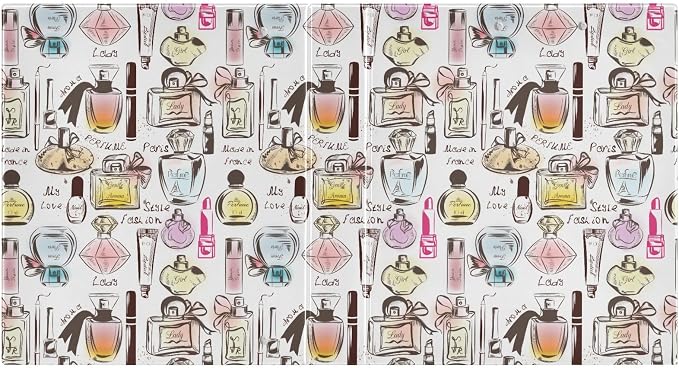 French Perfume Binder 1.5 Inch Binder with Clipboard&Pockets, Paris Perfume Hardcover Binders 3 Ring, Heavy Duty Large File Folder for Office School Supplies - Holds 200 Sheets