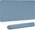 Patikil 35"x17" Desk Mat - Waterproof PU Leather Desk Pad - Dual-Sided Grey Blue