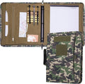 Kosibate Tactical Padfolio Portfolio Binder with Zipper and 25 Sheets of Letter Size Paper,Tactical Notebook Cover with Zippered for Folders,Detachable 3-Ring Binder(Camouflage,A4,13.5X 11.5Inch)