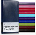 Gallery Leather Pocket Monthly Planner 2026-2027 Acadia Navy