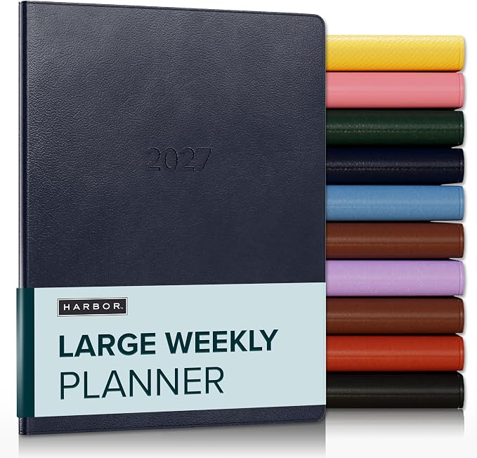 Harbor Large Weekly Monthly Planner 2026-2027 Leida Navy