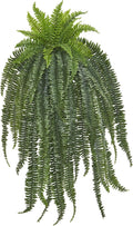 Nearly Natural 58in Boston Fern Artificial Plant, Large Hanging Fake Plant with 59 Long Realistic Fronds, Maintenance-Free Faux Fern for Office and Home Décor