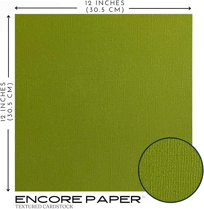 Green Iguana—12x12 Textured Cardstock | 80lb Textured Green Scrapbook Paper | Premium Cardstock for Cricut Cutting | 25 Sheets