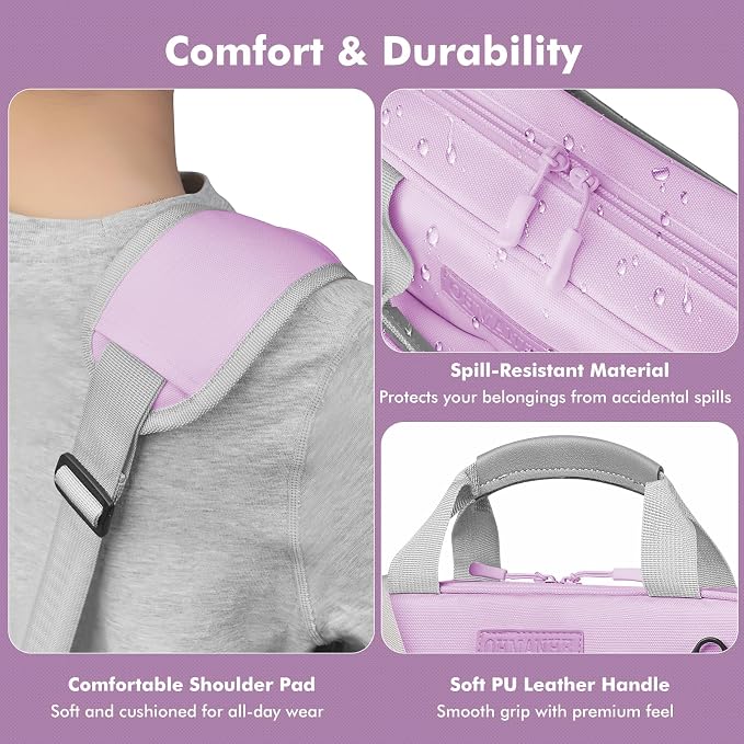 3-Ring Zipper Binder Organizer with Shoulder Strap, 2 Inch Binder | 500 Sheets Zip Up Binder Bag with Multiple Pockets & Storage, Laptop, Books Organizer for School Students and Teachers