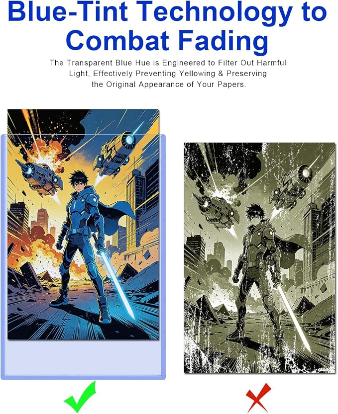 10ct Silver Age Comic Book Toploaders - Crystal Clear Rigid Protectors | Protect Silver Age Comics from Scratches, Dust and Moisture, Rigid Clear Holders Provide Safe Storage and Display Protection