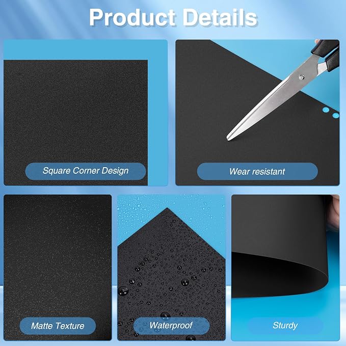 Ndsox 100 Pack 12 Mil Binding Presentation Covers Sand-Textured Polycover Report Covers for Letter Size Document Binding, Business Proposals, 8-1/2 x 11 Inches, Un-Punched, Square Corners, Black