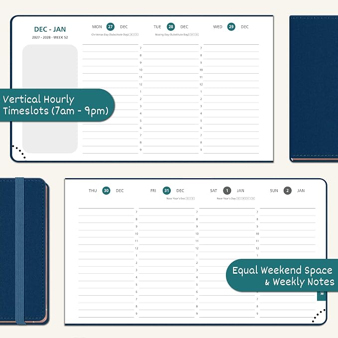 BEZEND Pocket Calendar 2027, Weekly Monthly Planner for Purse (6.5"x3.75")