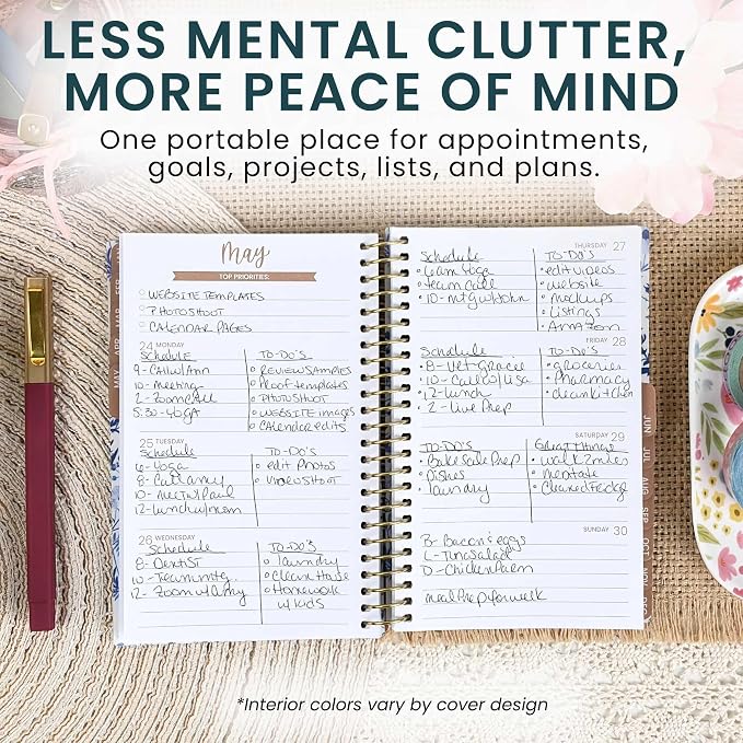 bloom daily planners 2027 Pocket Planner (January 2027 - December 2027) - 4” x 6” MINI Weekly Monthly Agenda Organizer & Calendar Year Book - Garden Party