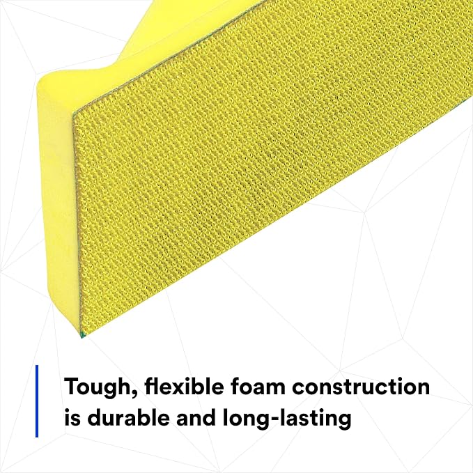 3M Hookit Soft Hand Block, 05742, 2-3/4 x 5 in | 1 Sanding Block, Automotive Sanding , Flat Surface