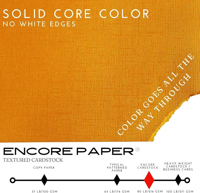 Mandarin Orange—12x12 Textured Cardstock | 80lb Textured Orange Scrapbook Paper | Premium Cardstock for Cricut Cutting | 25 Sheets