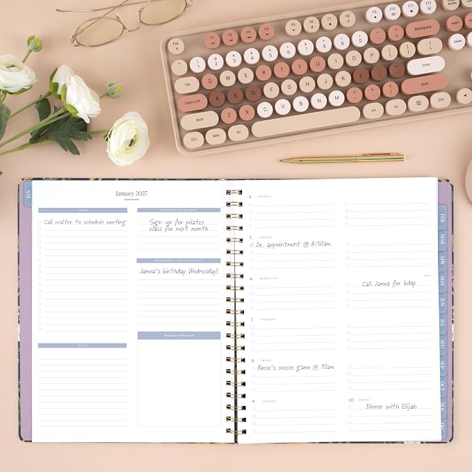 Mead Cambridge 2027 Planner, Weekly & Monthly, 8.5" x 11", Pen+Pillar, Wildflower (PP26-905-27)