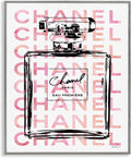 'Glam Perfume Bottle Brand Text'| Framed Giclee Art | Stupell Industries | Gray, 24 x 30 Inches, Easy to Hang and Sturdy, Made in USA, by Amanda Greenwood