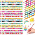Nezyo 100 Pcs Rainbow Colored Pencils Bulk - 7 Color in 1 Wooden Fun Colorful Pencils Assorted Cute Novelty Art Supplies for Drawing Coloring Back to School Gifts Incentive Reward Stocking Stuffers