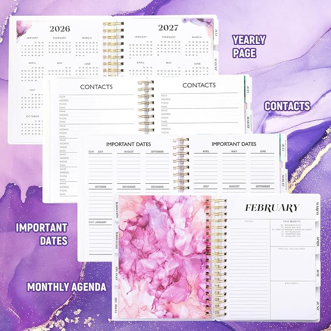 Planner 2026-2027, 18 Months Academic Daily Weekly Monthly Calendar Planner