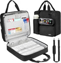 Zipper Binder 3 Ring with Ita Window,500 Sheets Capacity, Binder 2 Inch with Shoulder Strap Fits 13 Inch Laptop for School and Office,Black