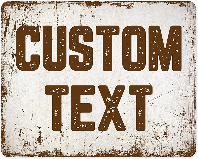 Custom Sign, Custom Street Sign, 11 Font Colors, 13 Font Styles, 4 Hole Options, 22 Sizes, 24x30 Inches, Rust Free DiBound, Fade Resistant, Made in USA by My Sign Center (Rustic)