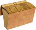 Globe-Weis Globe Weis Pendaflex Kraft Expanding File with Flap and Elastic Closure, 21 Pockets, A-Z Index, Legal Size, (1819AE),Brown (Pack of 10)