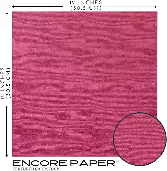 Mulberry—12x12 Textured Cardstock | 80lb Textured Red Scrapbook Paper | Premium Cardstock for Cricut Cutting | 25 Sheets