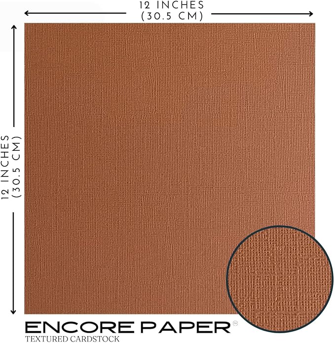 Gingerbread—12x12 Textured Cardstock | 80lb Textured Brown Scrapbook Paper | Premium Cardstock for Cricut Cutting | 25 Sheets