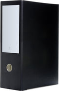 3-Ring Premium Legal Binder for 8.5" x 14" Paper - Black, by Bindertek | 4" Spine Width, 625 Sheet Capacity, 2.5" D-Rings, Linen-Textured Covers, Steel Reinforced Edges, Spine Label Included
