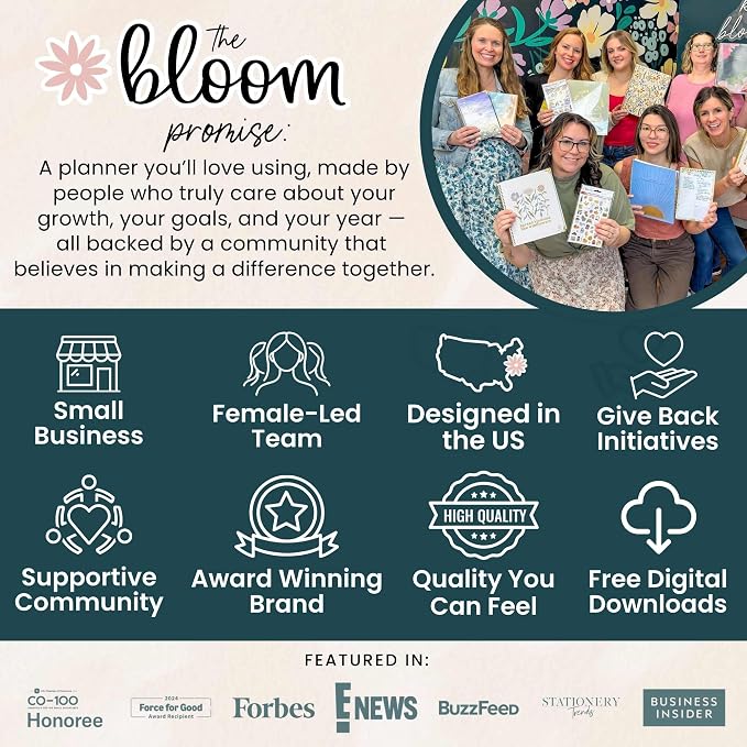 bloom daily planners 2026-2027 Planner (8.5” x 11") 13 Month Academic Year Organizer (July 2026 - July 2027) - Weekly & Monthly Agenda Book with Stickers & Tabs - Garden Party, Beige