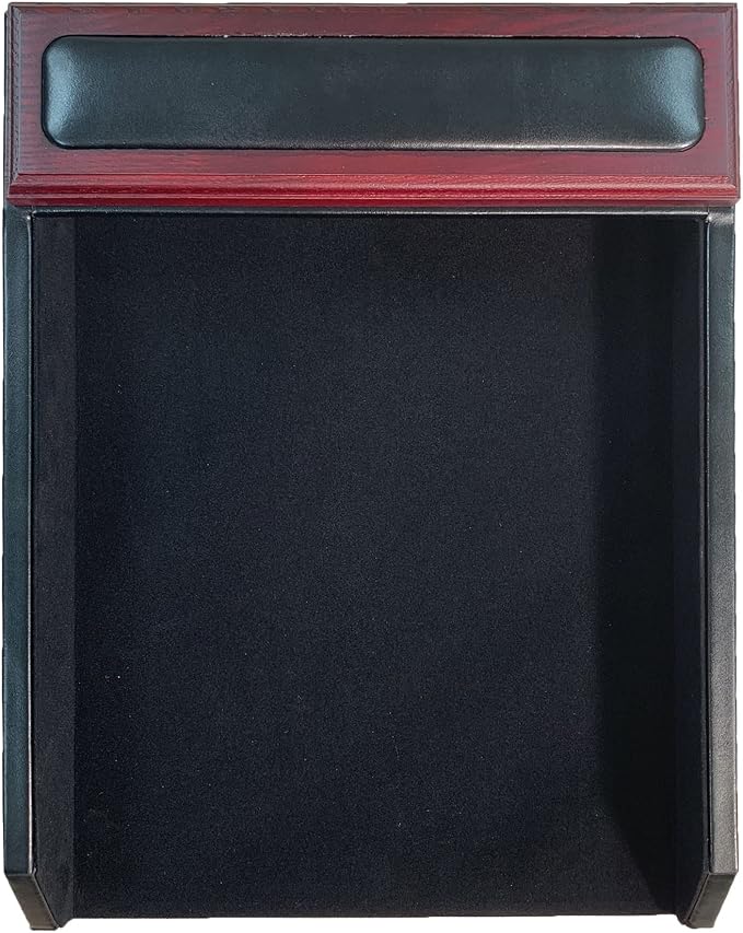 DACASSO Leather Desk Set - Luxury Leather Desk Pad& Desk Organization Essentials - Office Organization & Executive Desk Decor - (Rosewood and Black, 7 Piece)