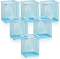 Segarty Pencil Holder, 6 Pack Square Light Blue Pen Holder for Desk, Mesh Pencils Cup Container Marker Organizer Set for Office Supply, School Classroom, Home Desktop Storage and Organization