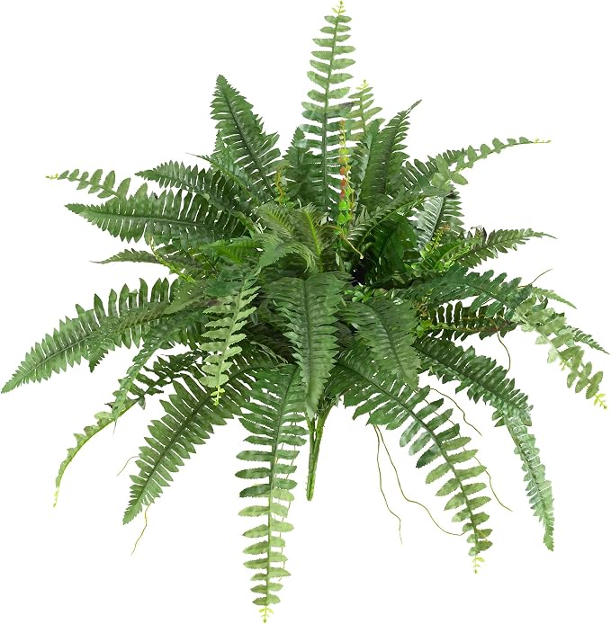 Nearly Natural 40 in Artificial Boston Fern for Indoor Home Decor | Fifty-Six Long Realistic Fronds, Planter Not Included, Maintenance-Free Foliage for Office and Home Styling