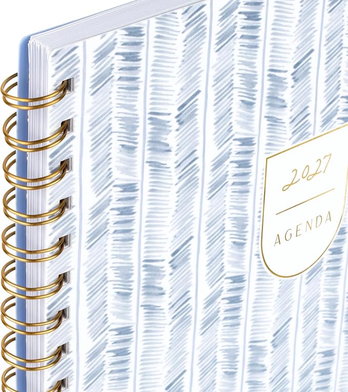 Mead Cambridge 2027 Planner, Weekly & Monthly, 8.5" x 11", Leah Bisch, Herringbone (LB55-905-27)
