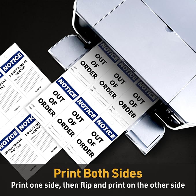 Avery UltraDuty Printable Plastic Hang Tags, 5.5" x 2.83", White Blank Tags, 50lb Pull-Strength, 60ct (62400)