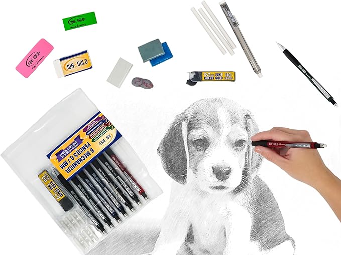June Gold 960 Pieces, 0.9 mm HB #2 Lead Refills, 12 Dispensers, 80 Pieces Per Dispenser, Bold Thickness, Break Resistant Lead/Graphite