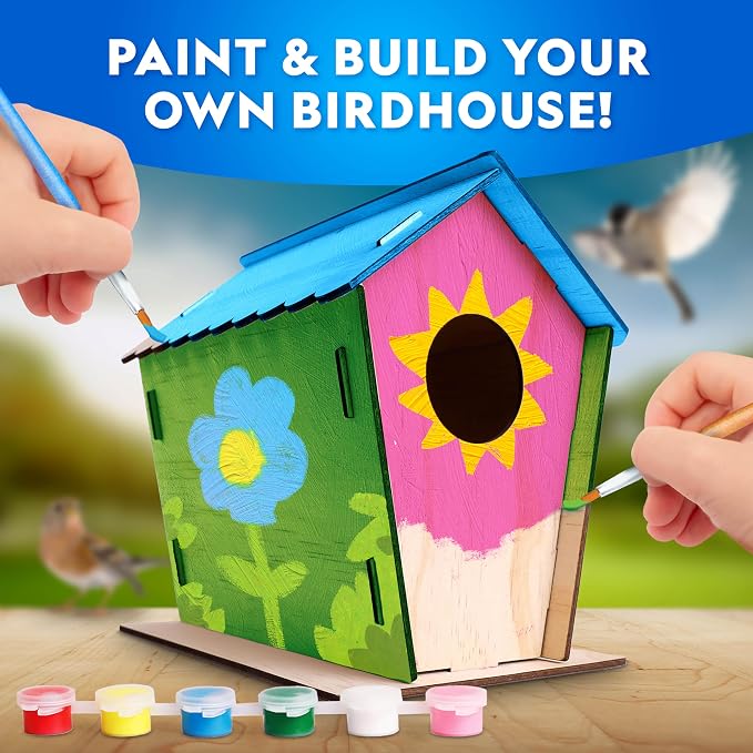 National Geographic Mega Arts and Crafts Activity Kit for Kids Ages 8-12 | Rock Painting, Weaving Loom for Kids & Birdhouse Craft, 3 Creative Projects, 25 Bonus Activities, Art Supplies, Birthday Gift