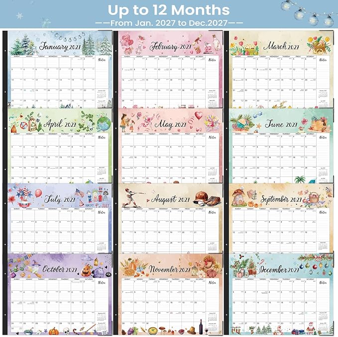 2027 Desk Calendar - 12 Month Large Desk Calendar 2027, 22" x 17"