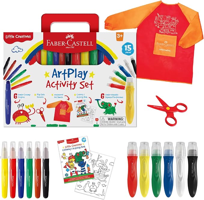 Faber-Castell Little Creatives ArtPlay Set, 15 Piece Kids Art Set