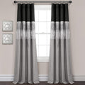 Lush Decor Night Sky 100% Blackout Window Curtain Panel Single 42"W x 84"L, Black & Gray - Blackout Curtains For Bedroom - Sequin Curtains - Glam Decor