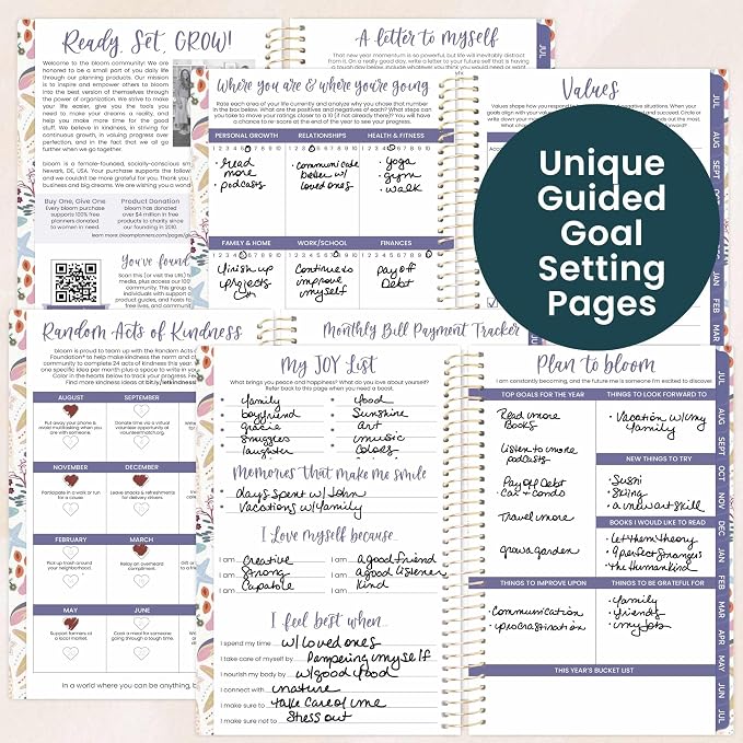 bloom daily planners 2026-2027 Academic Year Pocket Planner (July 2026 - July 2027) 13 Months - SMALL 4” x 6” Weekly Monthly Agenda Organizer & Calendar Book - Seaside Whimsy