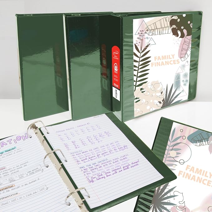 BAZIC Products 2" Green 3-Ring View Binder, Slant-D Ring, 12-Case | 2 inside pockets, 2 in Green view 3-ring binder, slant-D rings, holds up to 480 sheets, Durable poly cover, 2 Pockets