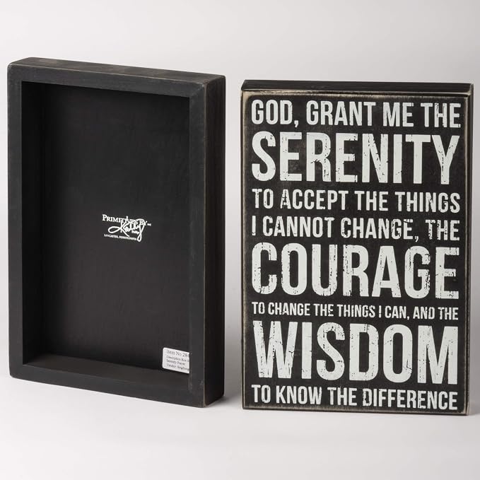 Primitives By Kathy Serenity Prayer Box Sign