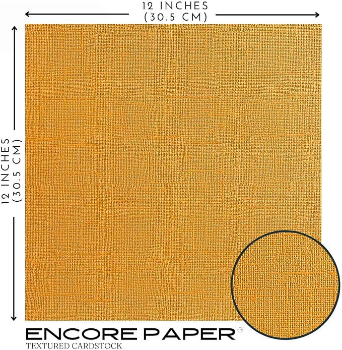 Marigold—12x12 Textured Cardstock | 80lb Textured Orange Scrapbook Paper | Premium Cardstock for Cricut Cutting | 25 Sheets