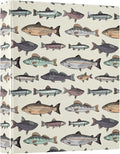 Sea Fish Round Ring Binders Ocean Creatures 3 Ring Clipboard Binder for Office School Work Supplies File Folder 200 Sheet Capacity