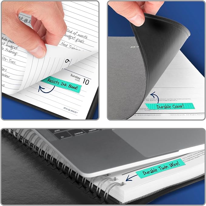 AT-A-GLANCE 2027 Planner, Weekly & Monthly, 7" x 8.75", Executive Soft Cover, DayMinder, Black (G5460027)
