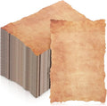 Harloon 200 Pcs Vintage Old Looking Cotton Watercolor Paper Cardstock Blank 200 GSM Thick Antiqued Deckle Edge Virgin Paper for Drawing Writing Printing Invitations Greeting (4x6 Inch)